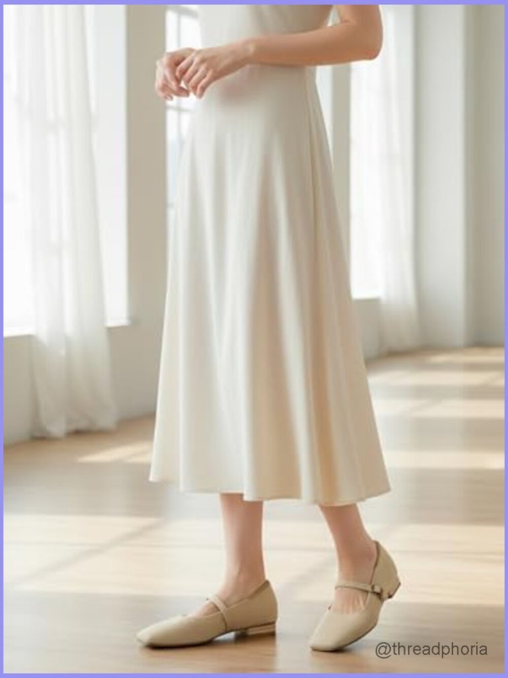Knit Mary Jane Flats Closed Square Toe Ankle Strap Ballet Flat Comfortable Slip - Picture 3 of 7
